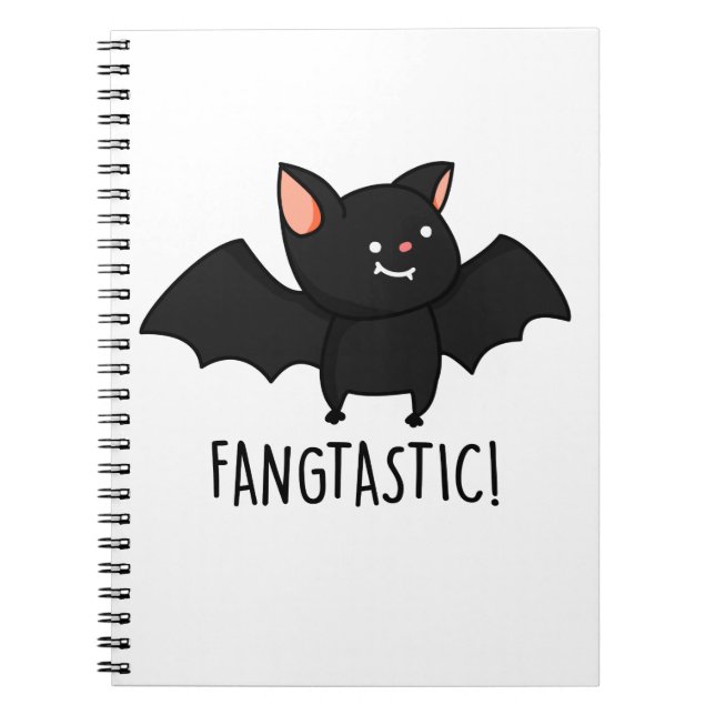 Carnet Pun de chauve-souris noire d'Halloween drôle fanta (Devant)