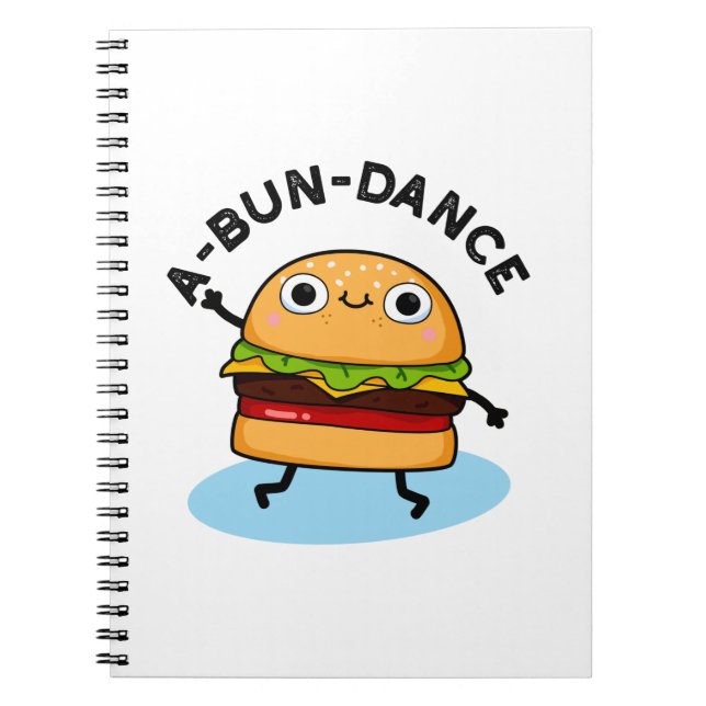 Carnet Pun de danse drôle de burger Abondance (Devant)