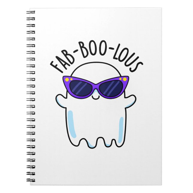 Carnet Pun de fantôme drôle Fab-Boo-Lous (Devant)