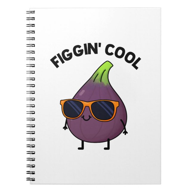 Carnet Pun de nourriture de figue drôle Figgin Cool  (Devant)