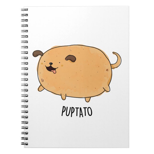 Carnet Puptato Blague Chien Potatoes Jeu de mots  (Devant)