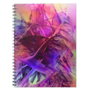 Carnet Purple et rose Conception Abstraite et fractale mo