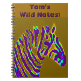 Carnet Purple Gold Stria Zebra Personnalisé
