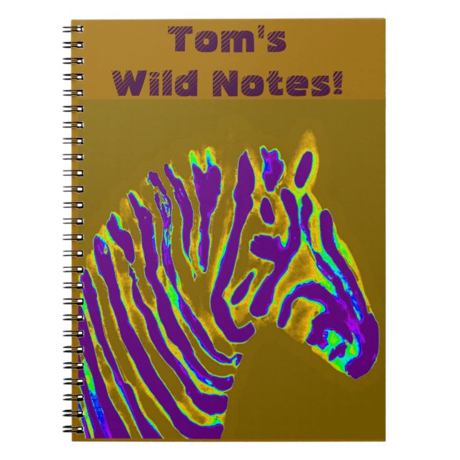 Carnet Purple Gold Stria Zebra Personnalisé (Devant)