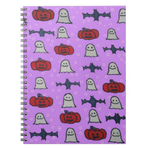 Carnet Purple Halloween Fun Print
