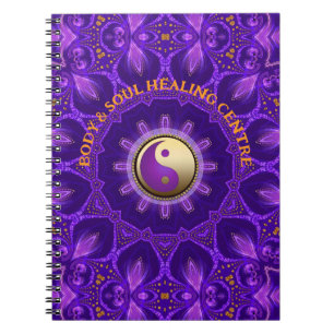 Carnet Purple or rose énergie guérir Mandala