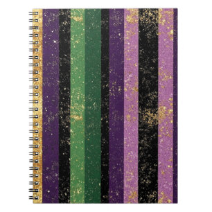 CARNET PURPLE VERT OR PARTIES SCINTILLANT REGARDER MARDI
