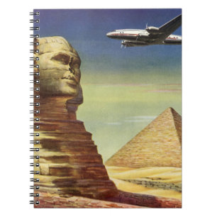 Carnet Pyramides vintages, le grand sphinx de Gizeh, Egyp