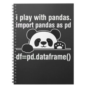 Carnet Python Programmer IT Nerd Panda Programmation Humo