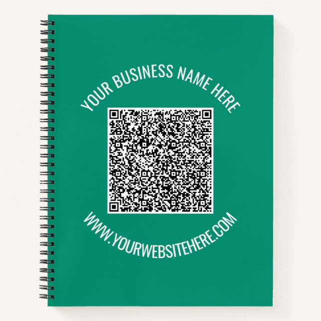 Carnet QR Code et texte personnalisé Promotion moderne (Devant)