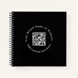 Carnet QR noir | Affaires de style minimal moderne