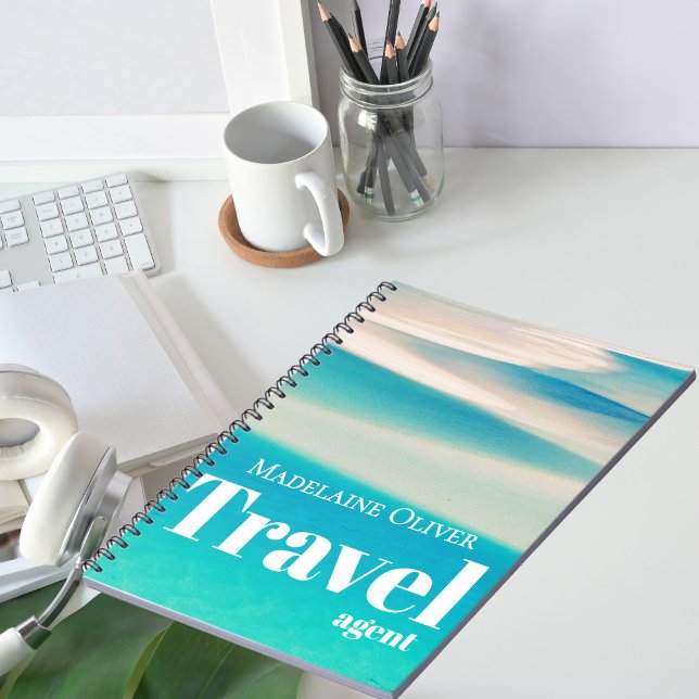 Carnet QR Travel Ocean Beach Sea Modern Blue (Créateur téléchargé)