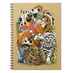 Carnet quatre animaux célestes