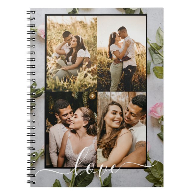 Carnet Quatre Photos romantiques du couple - (Devant)