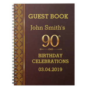 Carnet Quatre-vingt-dixième Guestbook d'anniversaire de