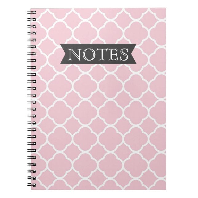 Carnet Quatrefoil assez rose (Devant)