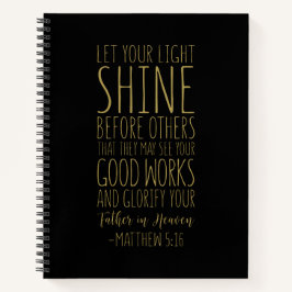Carnet Que Ta Lumière Brille Devant Les Autres, Matthieu
