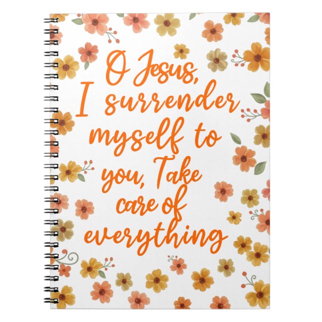 Carnet Que Ta Volonté Soit Faite Prière de Surrender Flor (Devant)