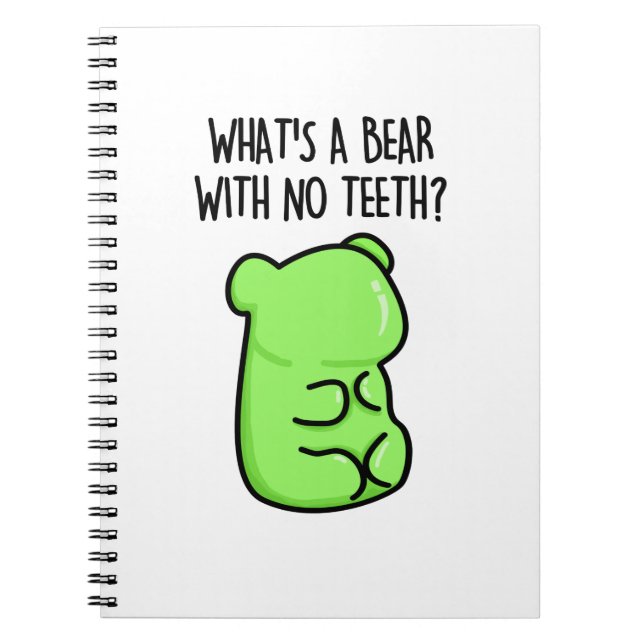 Carnet Quel est l'ours sans dents ? Blague sur l'ours gél (Devant)