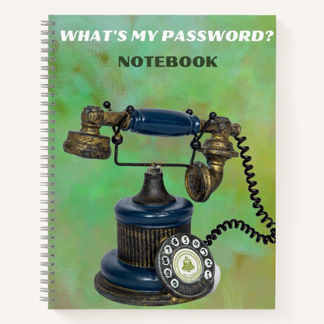 Carnet Quel est mon mot de passe spiral portable (Devant)