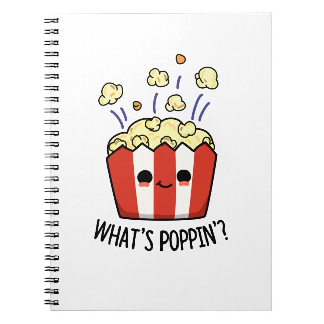 Carnet Quel est Poppin Funny Popcorn Pun (Devant)