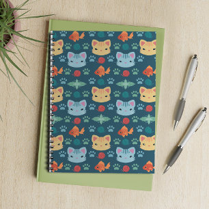 Carnet Qu'est-ce qui est cool, Kitty Cat en bleu et jaune