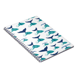 Carnet Queue de baleine bleue Vagues Mer Animal Océan Mar