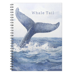 Carnet Queue de baleine de l'océan bleu