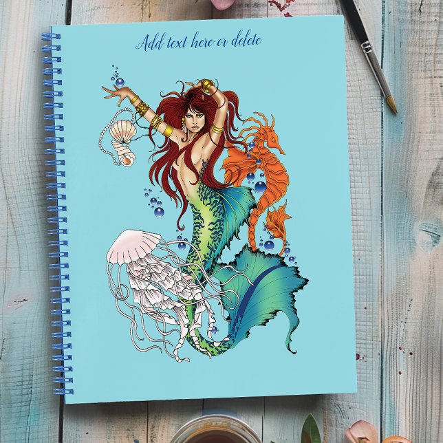 Carnet Queue Turquoise de sirène d'Imaginaire (Créateur téléchargé)