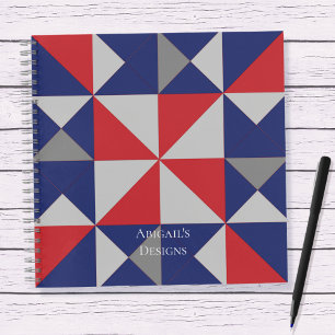Carnet Quilters Americana Pinwheel Quilt Block