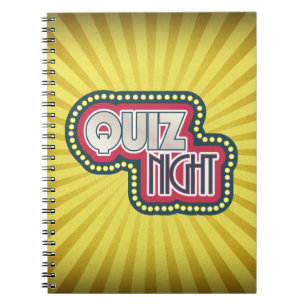 Carnet Quiz Nuit Trivia Party Jaune Sunburst