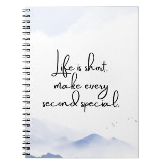 Carnet Quote Motivation Minimaliste Bleu