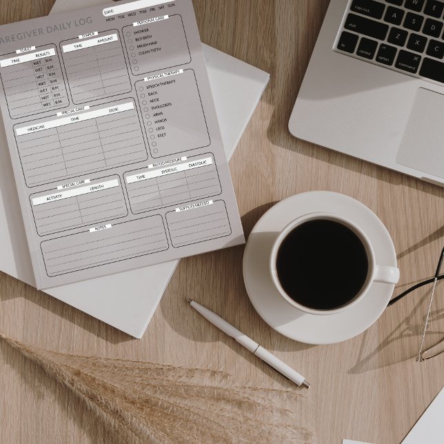 Carnet quotidien des aidants naturels, soins aux a (Créateur téléchargé)