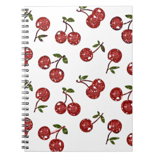 Carnet RAB Rockabilly très cerise cerises sur blanc