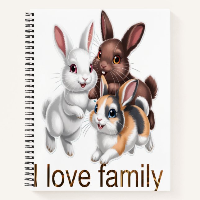 Carnet Rabbit family  (Devant)