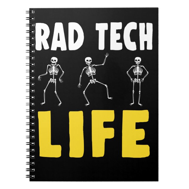 Carnet Rad Tech Humour Skeletons Radiologie Xray (Devant)