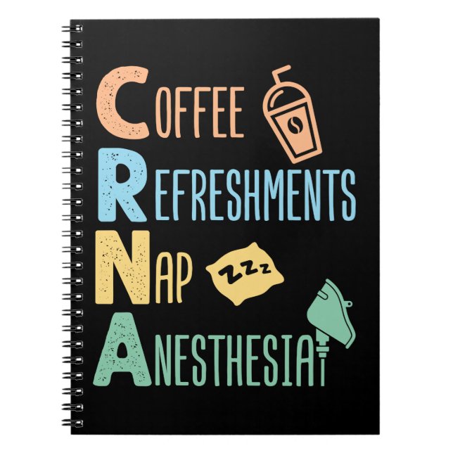 Carnet Rafraîchissements café Nap Anesthésie CRNA (Devant)