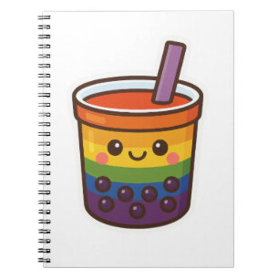 Carnet Rainbow Bubble Tea LGBTQ+ Pride