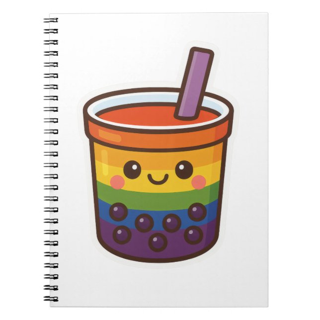 Carnet Rainbow Bubble Tea LGBTQ+ Pride (Devant)