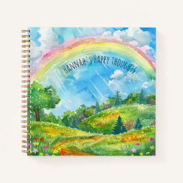 Carnet Rainbow Countryside Happy Thoughts Santé mentale