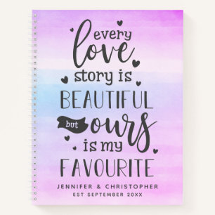 Carnet Rainbow Favorite Love Story Couple's Scrapbook Not