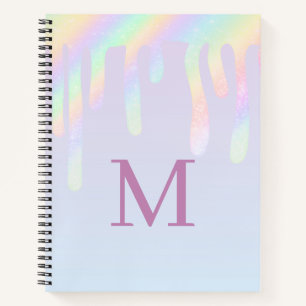Carnet Rainbow Glitter Aesthetic Composition