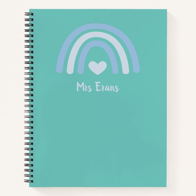 Carnet Rainbow Heart Carnet, cadeau de l'enseignant perso (Devant)