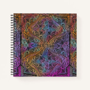 Carnet Rainbow Kaleidoscope Mandala