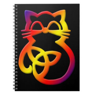 Carnet Rainbow Trinity Knot Celtic Cat Notebook