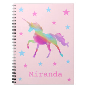 Carnet Rainbow Unicorn Et Stars