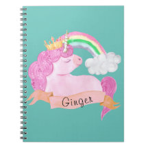 🌈 Rainbow Unicorn Nom personnalisé