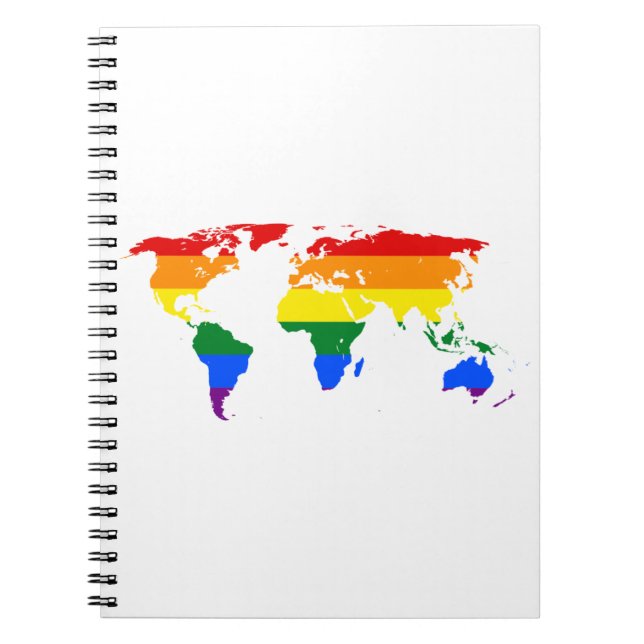 Carnet Rainbow world Map (Devant)