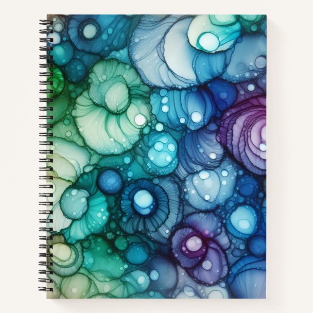 Carnet Raindrops Alcohol Ink Deluxe (Devant)
