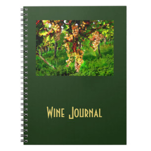 Carnet Raisins accrochants sur les vignes